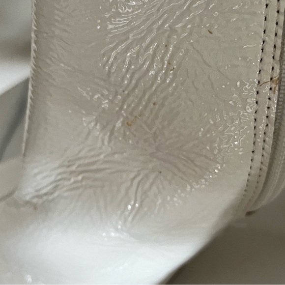 Women’s Steve Madden Zoe White Patent Boots Size 9 Mod - Picture 7 of 8